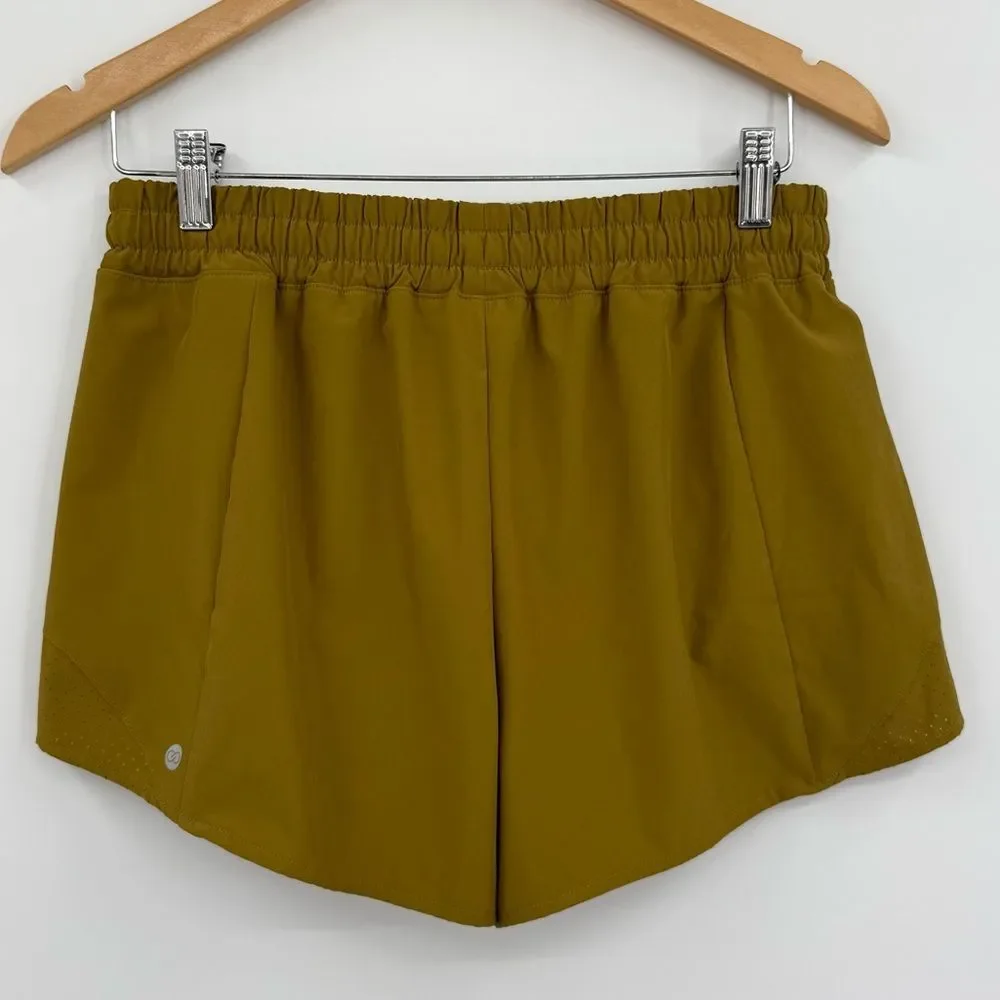 Calia Women's Mid Rise Infinity Run Short in Olive Bronze | Small - Picture 10 of 11